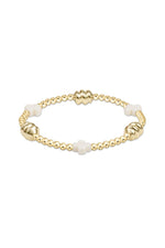 enewton Signature Cross Off-White & Admire Gold 3mm Gold Bracelet