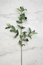 Faux Olive Branch 31.5" Green & Burgundy