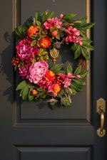 Faux Floral Wreath 24" Mixed