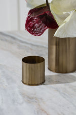 Gold Norah Metal Vase 3"x3.2.5" Gold