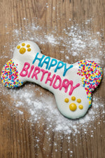 Happy Birthday Bone Yogurt Fiesta Dog Cookie