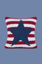 Stars & Stripes Hooked Pillow