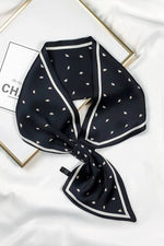 Leaves Loop Scarf White