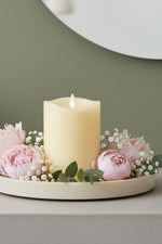 Luminara Indoor Pilar Candle 3" x 4.5" Ivory Wax