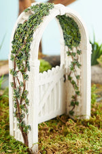Miniature Garden Gated Arbor with Vine