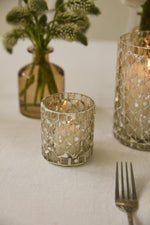 Moonlit Votive Holder 3"x 3.25" Iridescent