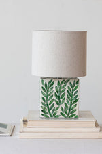 Creative Co-Op Mother of Pearl Table Lamp 14"