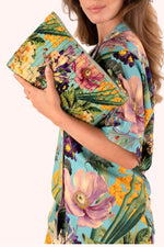 Powder Design Quilted Velvet Zip Pouch Spring