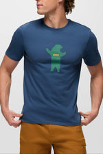 Prana Men's Bear Squeeze Journeyman Short Sleeve Tee S Bluff Blue
