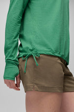 Prana Women's Eileen Cinch Long Sleeve Top L Jade
