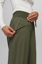 Prana Women's Koen Mid Rise Wide Leg Pant XS Cargo Green