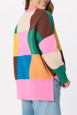 Shiraleah Color Block Loose Fit Sweatshirt XL Multi