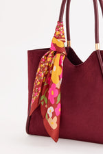 Shiraleah Floral Square Scarf Brown