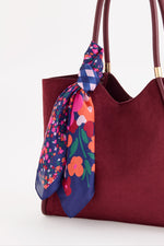Shiraleah Floral Square Scarf Navy