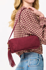 Shiraleah Kylie Barrel Shoulder Bag Wine