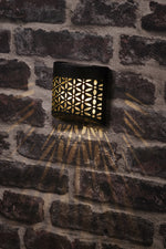 Lumineo Solar Wallmount Black Plastic Light