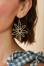 Spartina Ginko Leaf Dangle Earrings Pearl