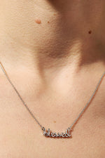 Spartina Sea La Vie Blessed/Script Necklace 18" Silver