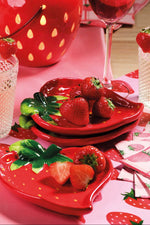 Plate Strawberry Dolomite Red & Green