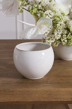 Accent Decor Tallie Pot 8"x5.5" Off White