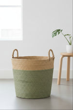 Paperrope Basket Two Tone with Handles Large