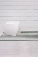 Chilewich Boardwalk Stripe Shag Mat 36"x 60" Fern