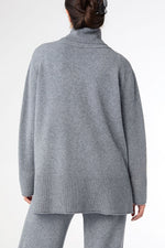 Heavenly-Luxe Cowl Neck XXL Mid Heather Grey