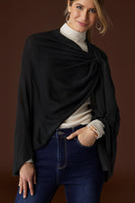 Kiara Pull Thru Wrap with Embellishment Black