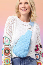 Rhea Puffer Crossbody Sky Blue