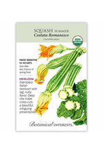 Botanical Interests Costata Romanesco Summer Squash Organic Seeds