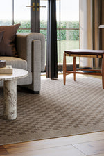 Dash & Albert Watts Modern Checkered Washable Rug 2'x3' Brown