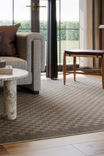 Dash & Albert Watts Modern Checkered Washable Rug 2'x3' Charcoal