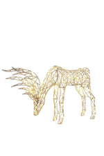 Deer Looking Down With Lights 35"x 30" Champagne