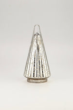 Mercury Glass Christmas Tree 10.5" Silver