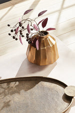 Napa Emery Vase 8"x 8"x 8.75" Metal Finish