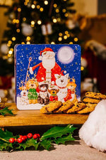 Farmhouse Biscuits Christmas Santa, Cat & Dog Tin