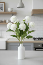 Faux Dahlia Spray 20" White