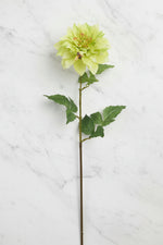 Faux Dahlia Spray With Bee 25" Green
