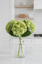 Faux Hydrangea Bouquet 13" Green