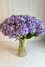Faux Hydrangea Spray 23" Two Tone Lavender