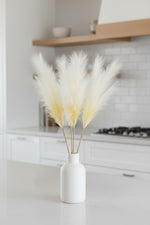 Faux Plume Spray 28" Two Tone Cream