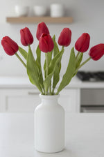 Faux Real Touch Mini Tulip Stem 10.5" Red