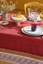 Garnier-Thiebaut Alexandria Tablecloth 69"x69" Rubis