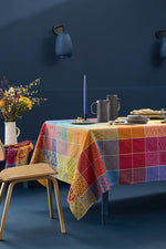 Garnier-Thiebaut Mille Hana Coated Tablecloth 69"x98" Floralies