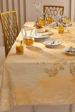 Garnier-Thiebaut Soleil D'Or Tablecloth 61"x61" Dore