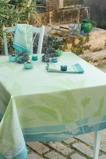 Garnier-Thiebaut Livia Chlorophylle Tablecloth 61"x61"