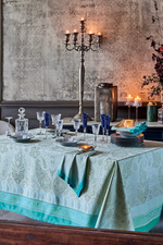 Garnier-Thiebaut Pondicherry Tablecloth 69"x69" Lagon