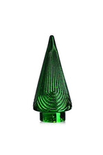 Glass LED Christmas Tree 4"x 8" Green