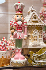 Glitter Gingerbread Nutcracker With Candy Resin