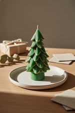 Gilded Pine Tree Candle Large Green